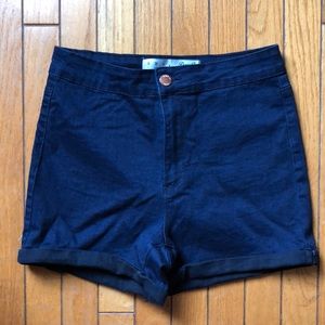 Stretch high waisted shorts